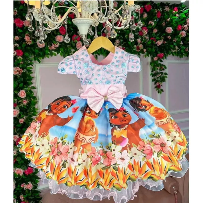 Vestido Infantil Moana Baby Luxo