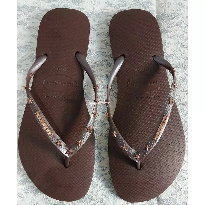 Chinelo slim hardware havaianas 33 ao 41 Shopee Brasil