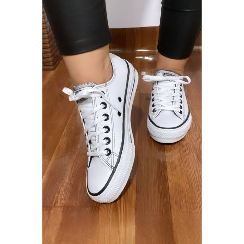 All star branco com listra sale preta