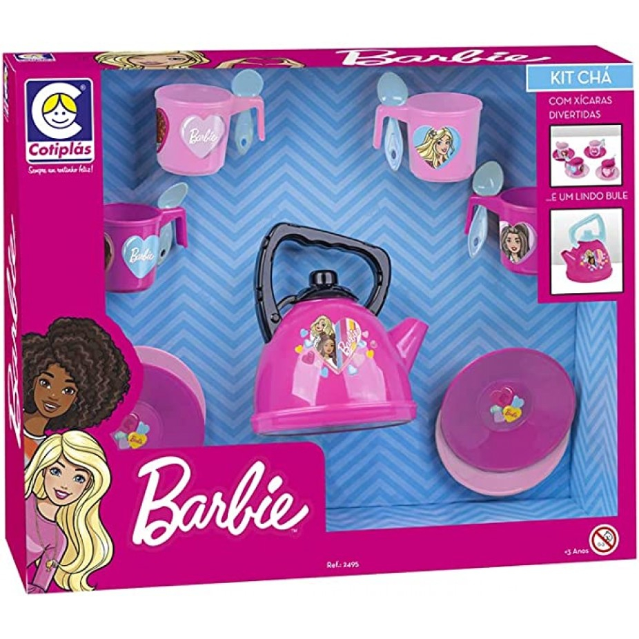 Jogo De Cha Barbie Princesa Xícara Bule Chazinho Infantil Presente