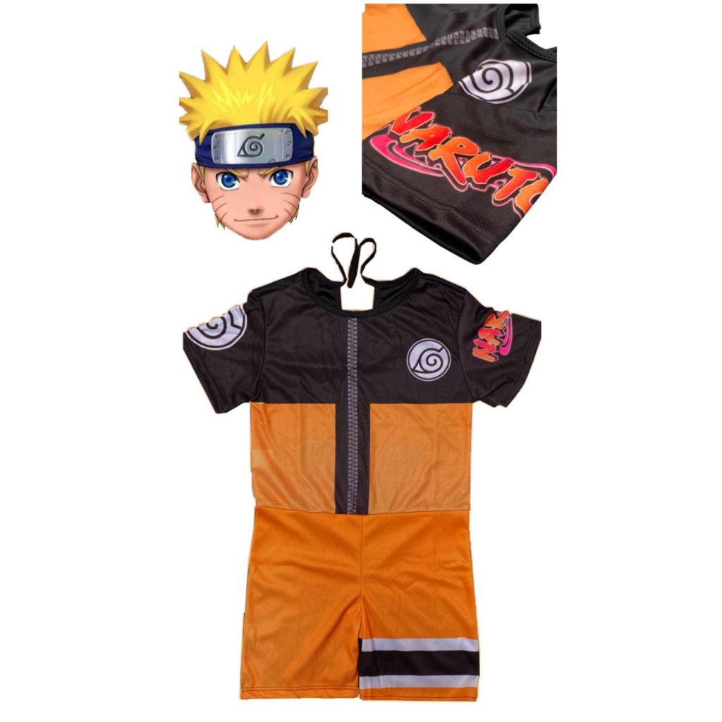 Fantasia Naruto, Tema Festa De Aniversario, Masculina,Infantil, Menino,  Para Crianças, Anime, Macacão, Acompanha,Bandana, Acessorio E..V.A | Shopee  Brasil