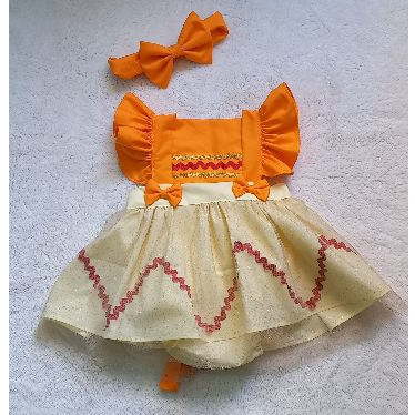 Vestido Salopete Moana -Luxo- Mesversario Aniversario Tematico Infantil  Bebe Menina