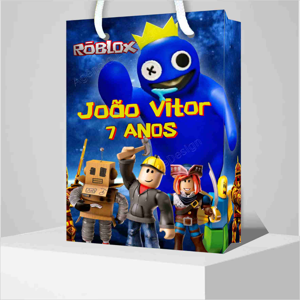 Sacola Personalizada Roblox Menina - Adicionamos Nome e Idade