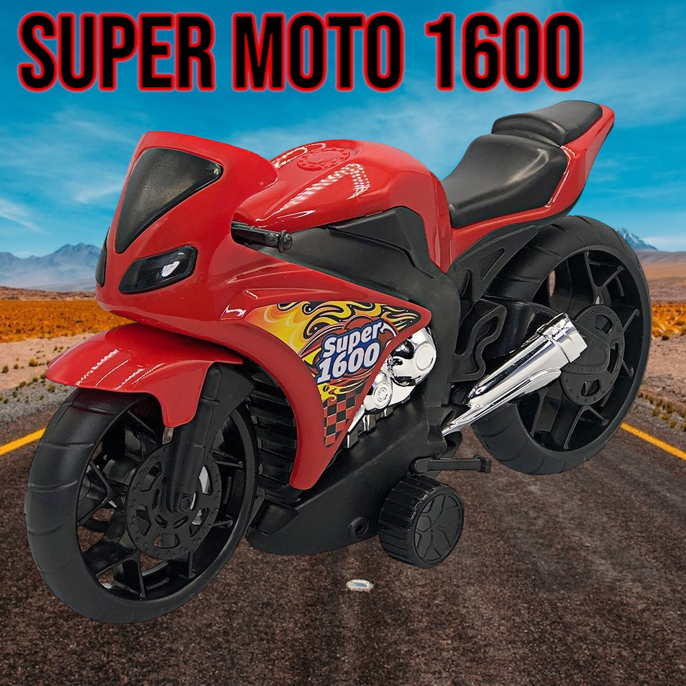 Super Moto Esportiva 1600 Com Fricção Nas Rodas Brinquedo