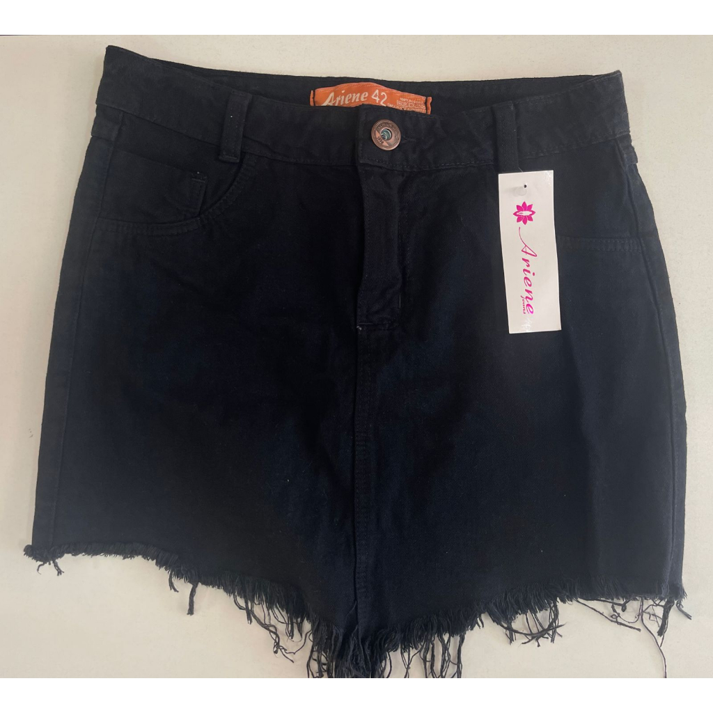 calça jeans feminina veste número detalhe no cós de amarrar com