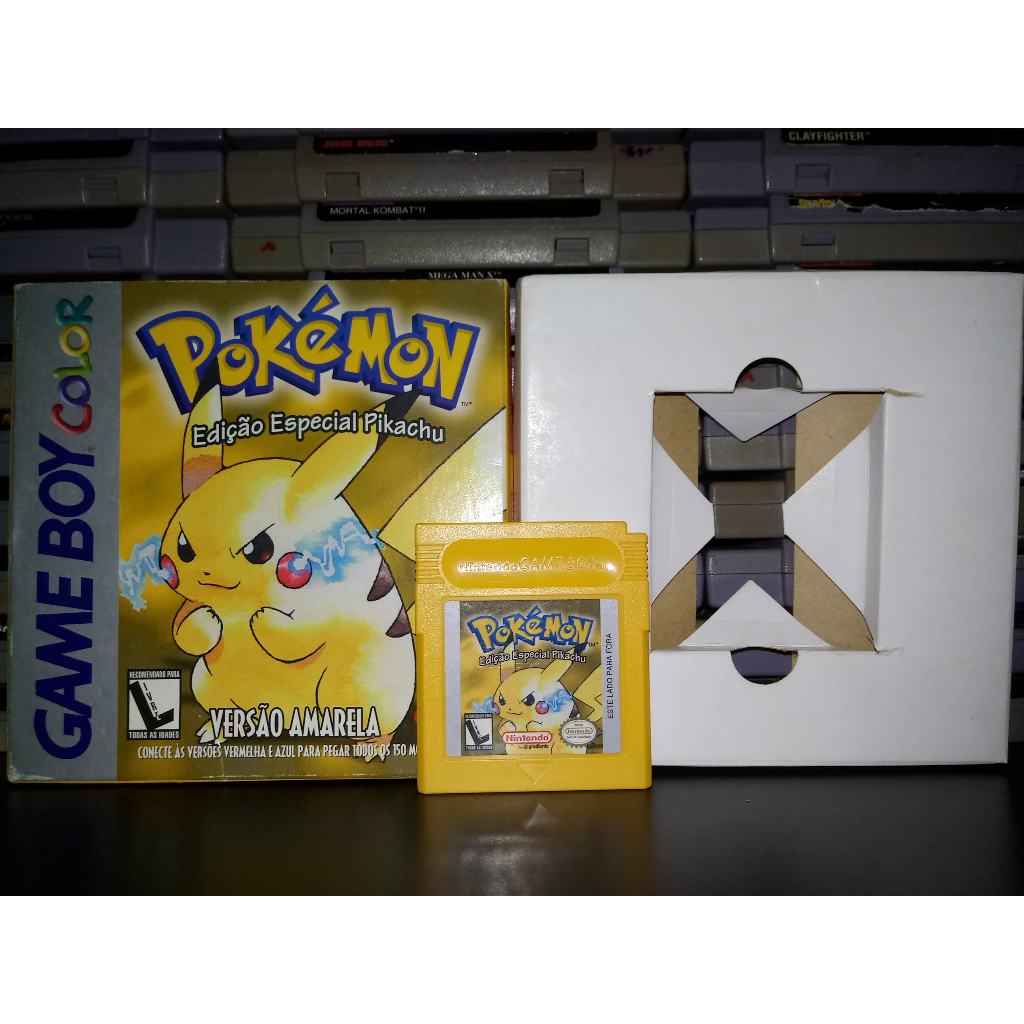 Cartucho - Fita Pokemon Yellow Edição Especial com Caixa Original