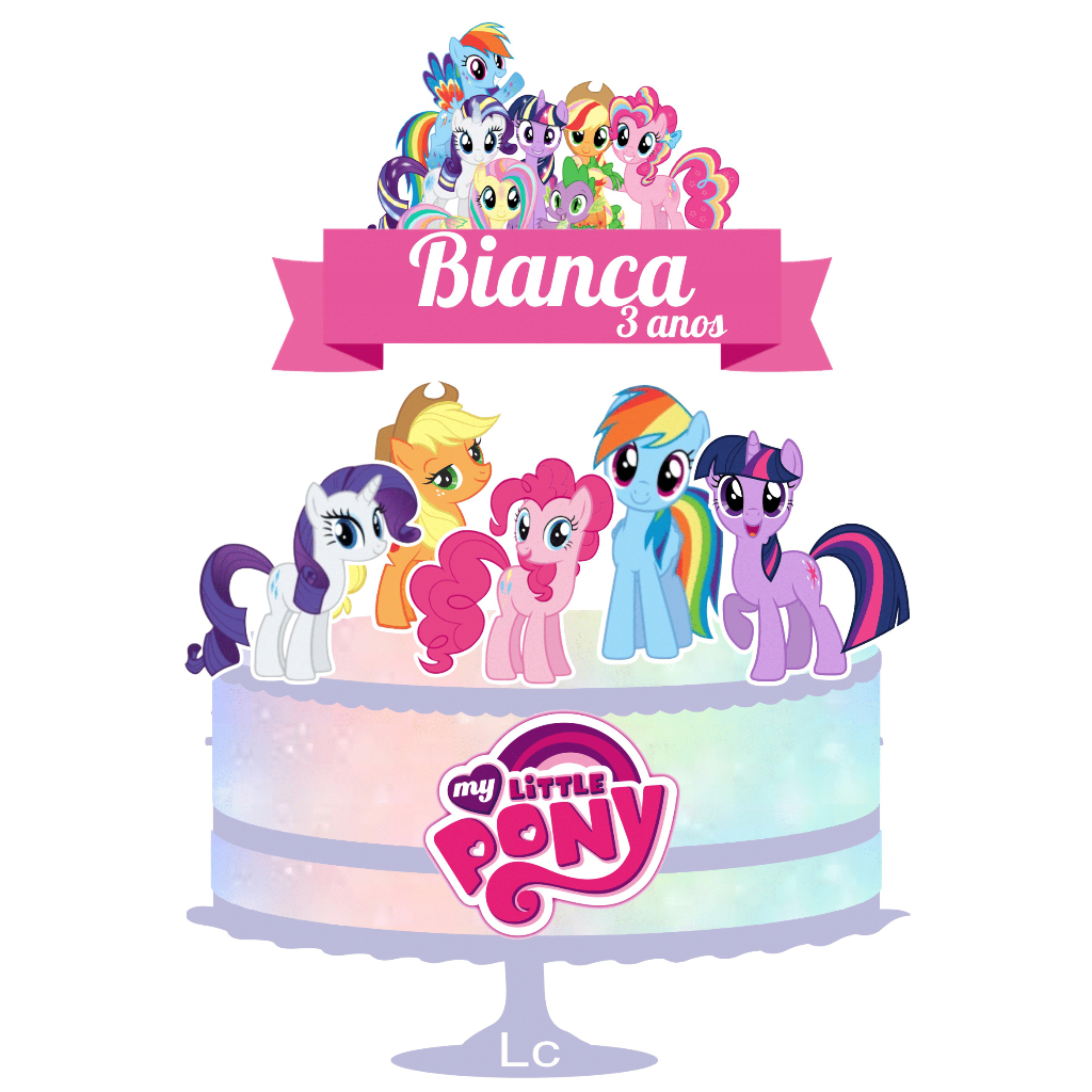 Topper de Bolo Personalizado My Little Pony