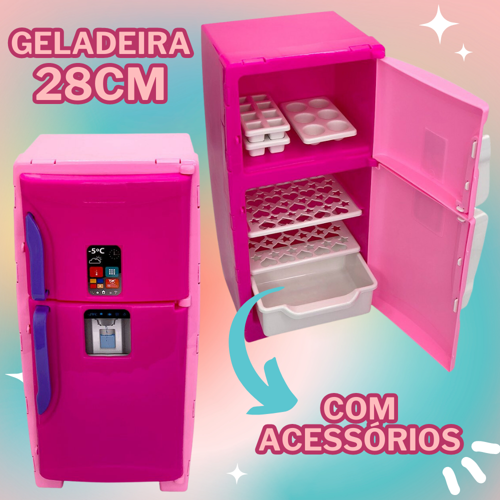 Toddmomy 2 Peças De Geladeira Para Casa De Boneca Em Miniatura Mobília Para  Crianças Geladeira Em Miniatura Geladeira De Brinquedo Brinquedo De Fingir  Aparelho Para Crianças Mobília : : Brinquedos e Jogos