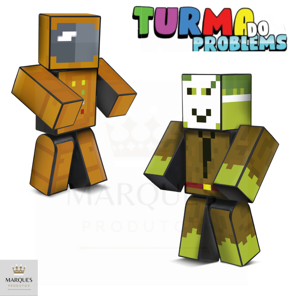 Boneco Problems + Zoom 25 cm Minecraft Algazarra Original