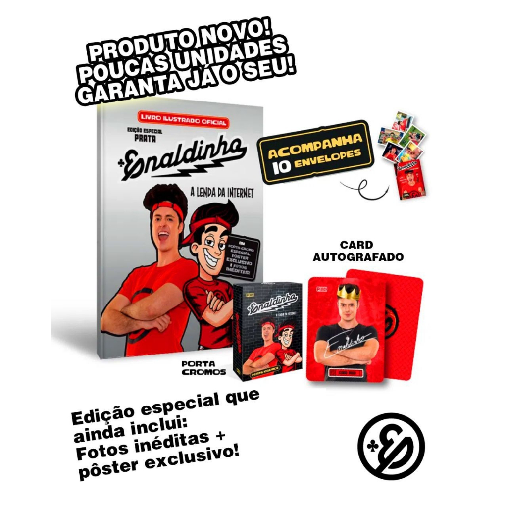 Livro - KIT ÁLBUM DO ENALDINHO + 50 FIGURINHAS: A LENDA DA