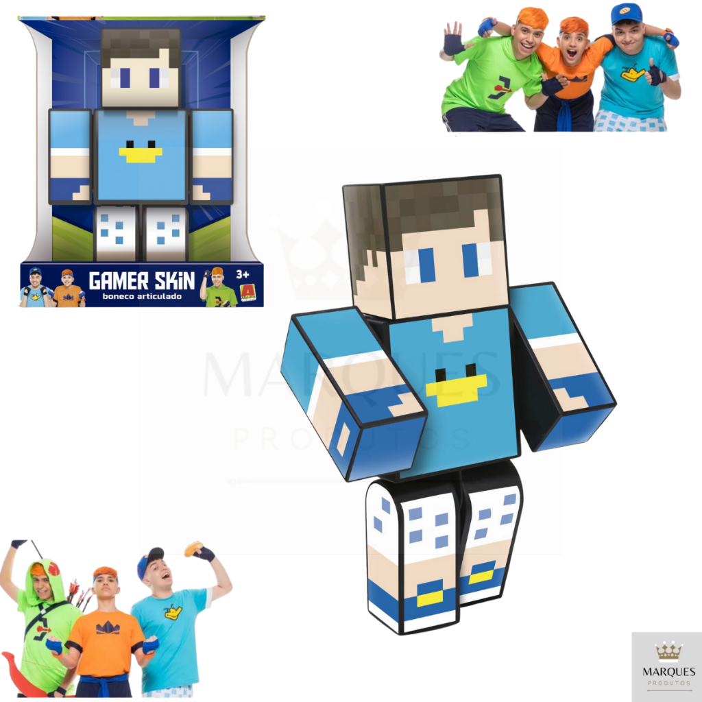 Boneco Minecraft Familia Arqueira Beto Gamer 25cm r