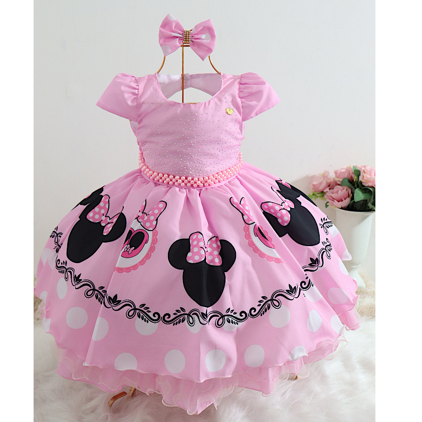 Vestido de best sale luxo minnie rosa