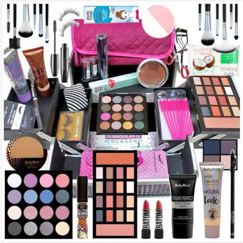 Kit Maquiagem para Boneca Fashion Girl, Revenda Batom - Virtual Make