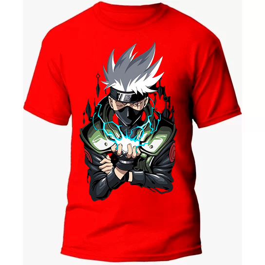 Camiseta juvenil anime clássico preta, Naruto