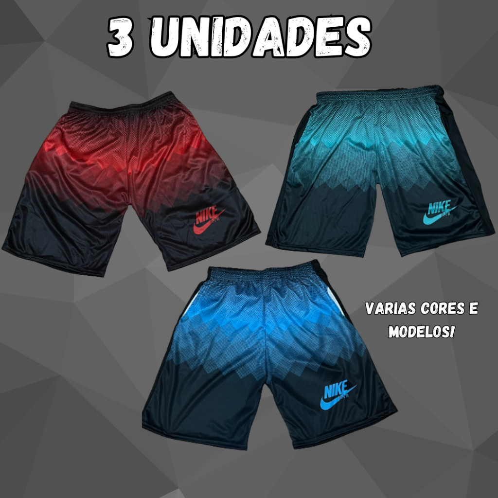 Bermuda Masculina DRY FIT Short Treino Futebol com Bolsos Laterais 102  MARINHO - Compre Agora