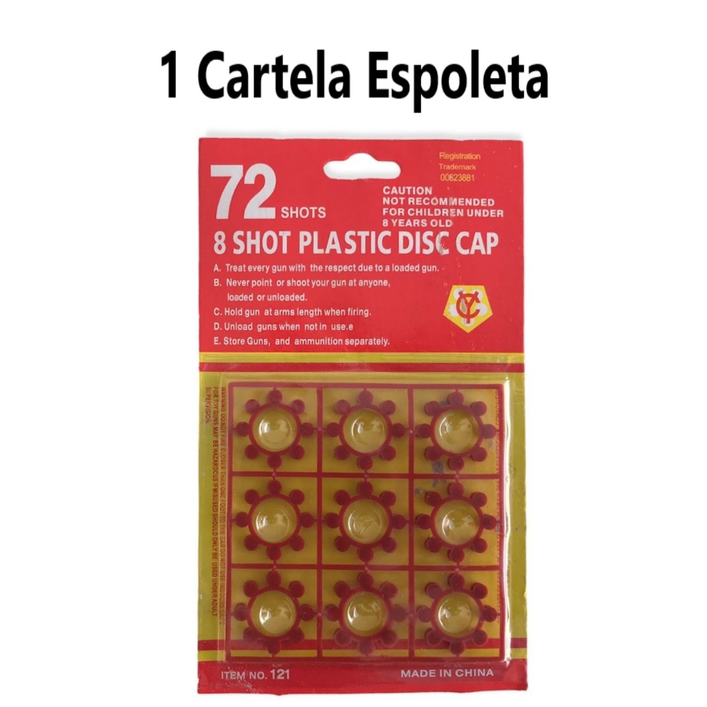 Cartela De Espoleta Para Arminha Tipo Rambo 72 Shot | Shopee Brasil