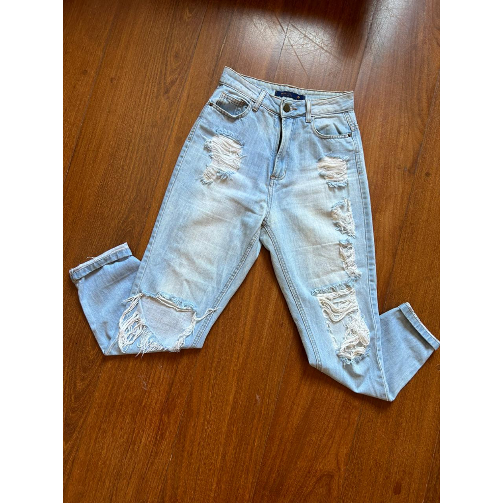 Calça jeans hot sale mob feminina