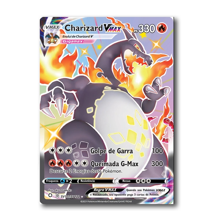 Cartão preto brilhante Pokémon Charizard Vmax em segunda mão durante 150  EUR em Villafranco del Guadiana na WALLAPOP