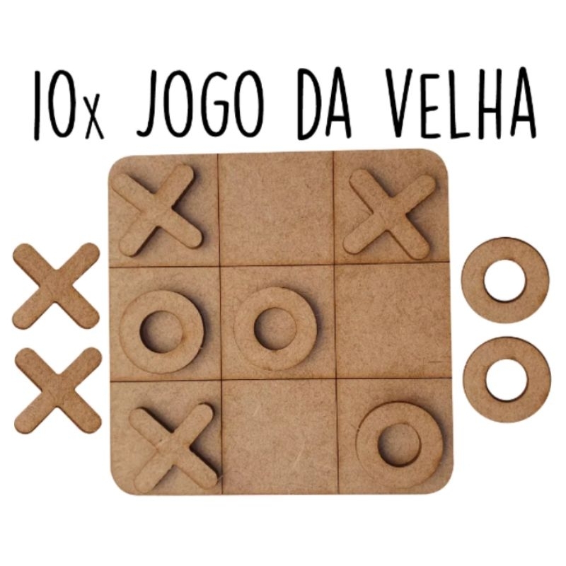 Kit C/ 20 Jogos Da Velha Mdf Lembrancinha - Corte Laser 15cm