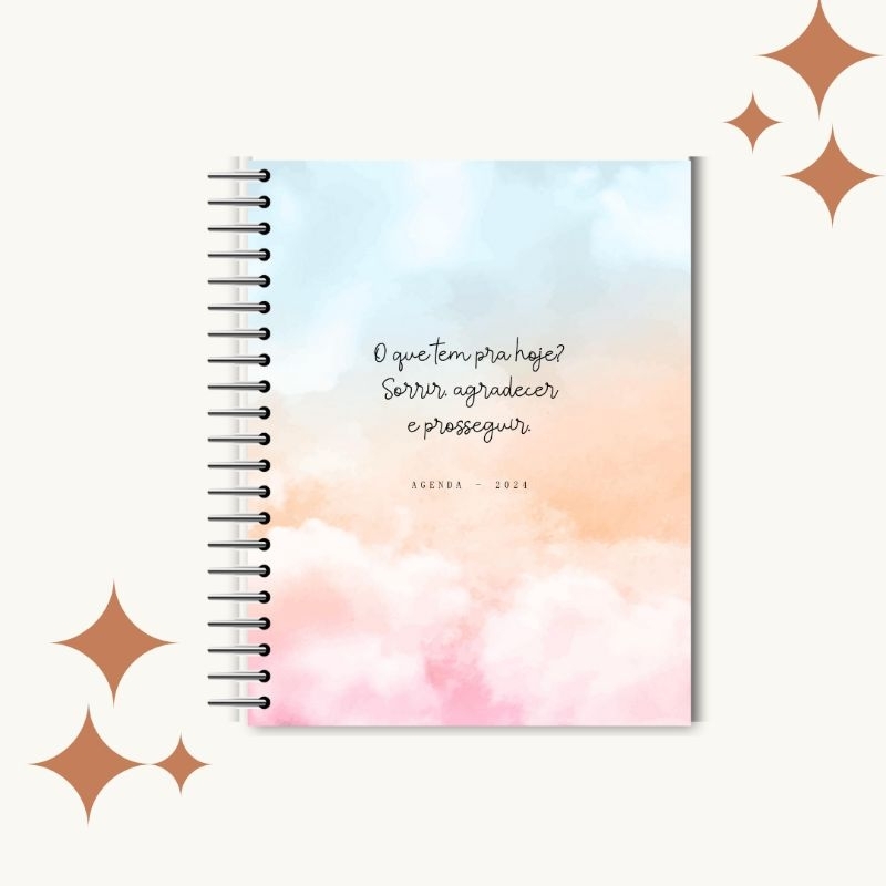 Planner organizador de animes com capa maleável