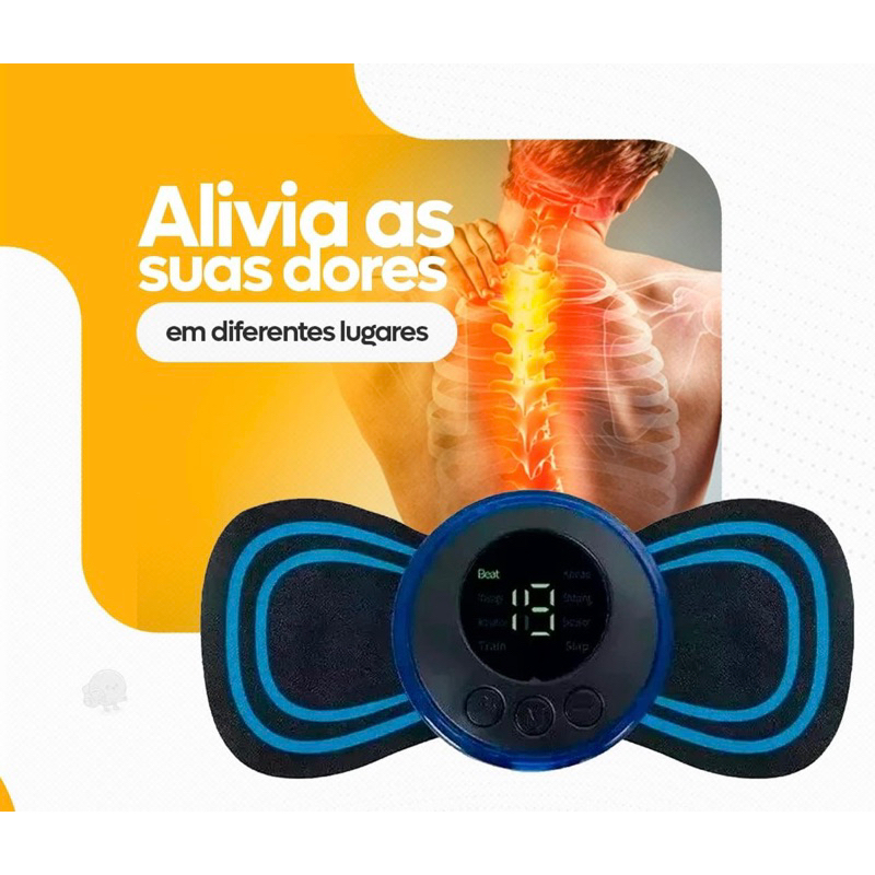 MINI MASSAGEADOR MUSCULAR PORTÁTIL ELÉTRICO DOR PESCOÇO COLUNA