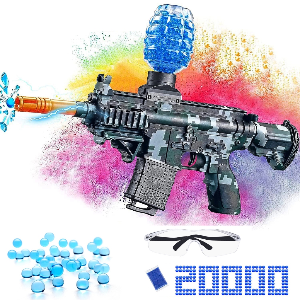 Arma Bolinha Gel Pistola Automatica Eletrica Orbeez Desert - toy