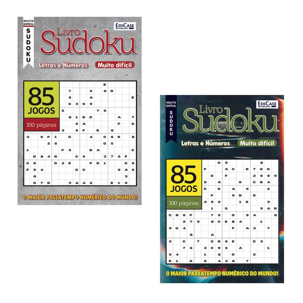 Livro Sudoku Ed. 03 - Médio/Difícil - Com Números Grandes - Só