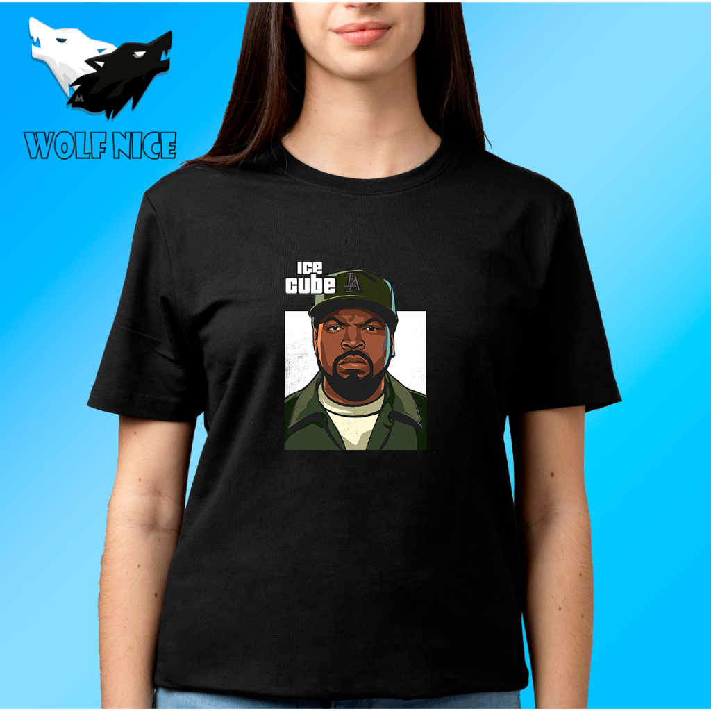 Camiseta Ice Cube Rapper Musica hip-hop internacional masculino feminino  adulto Unissex