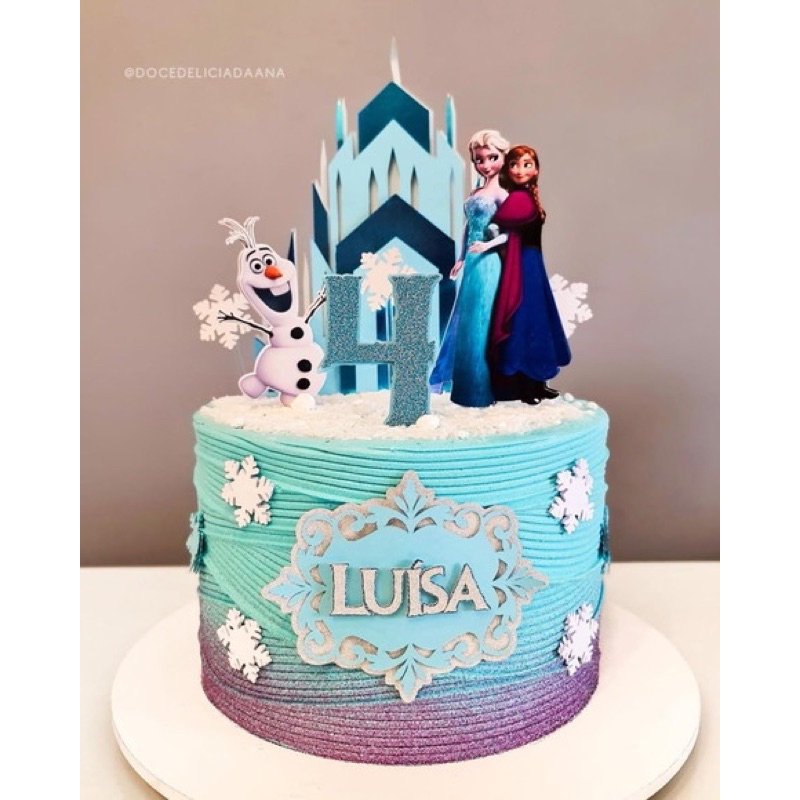 Bolo de aniversário Princesas Disney nome personalizável – Love In a Cake