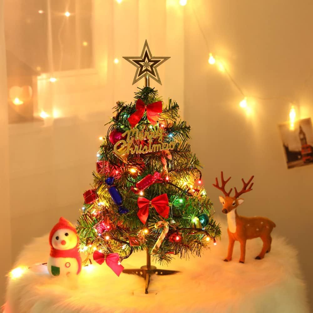Árvore De Natal Decorada 60 Cm Pisca Pisca Decoração 110V no Shoptime