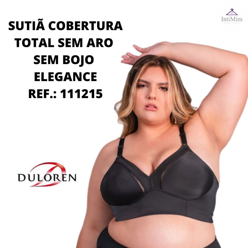 Sutiã de renda plus size, com aro, sem bojo e laterais transparentes   2Rios Lingerie - Sutiã de renda plus size, com aro, sem bojo e laterais  transparentes - 2Rios