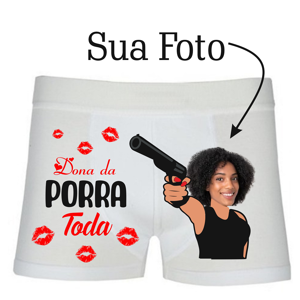 Cueca Personalizada Namorada Perigosa Dona da P Toda | Shopee Brasil