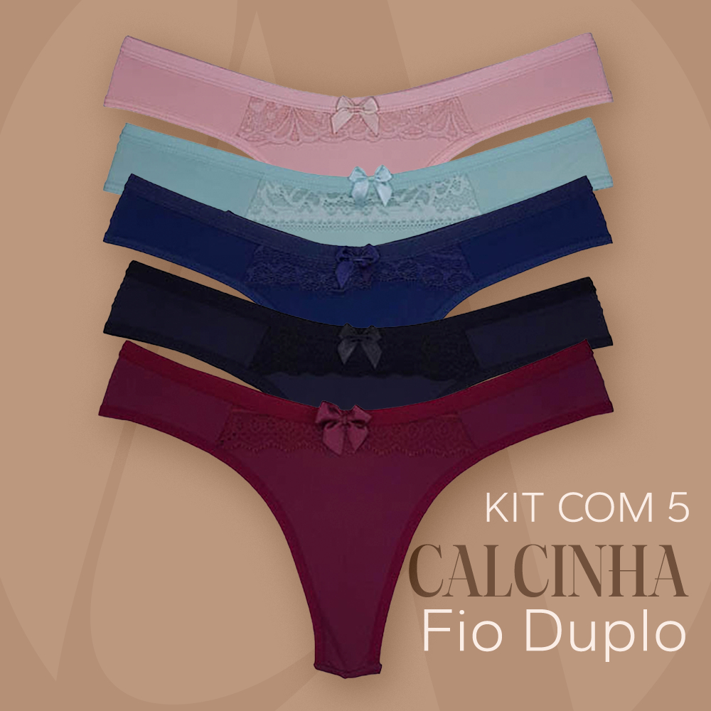 Conjunto De Lingerie Bojo Soft Fio Duplo Micro e Renda