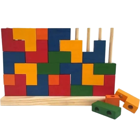 Brinquedo educativo blocos de encaixe tetris 25 pecas