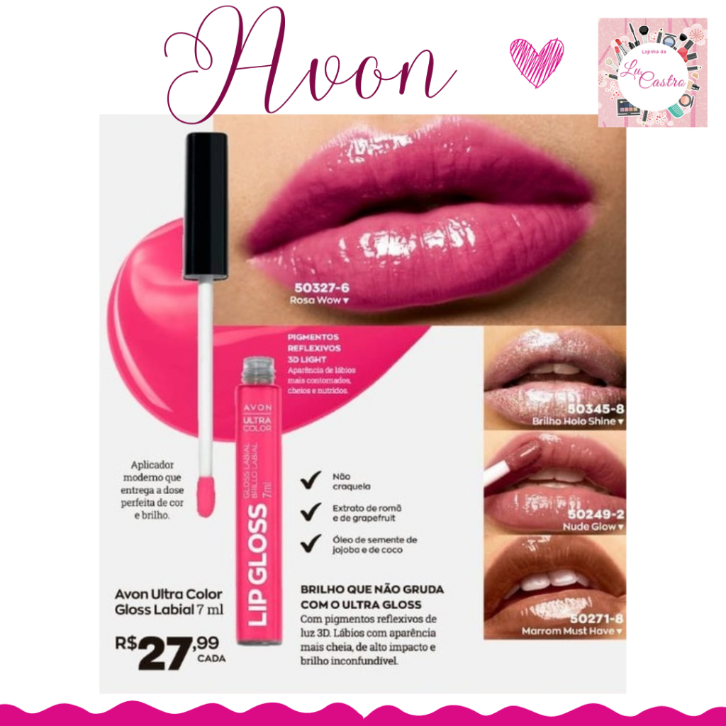 Lip Gloss Avon Ultra Color Gloss Labial 7ml - Cor Marrom Must Have |  GE-STORE
