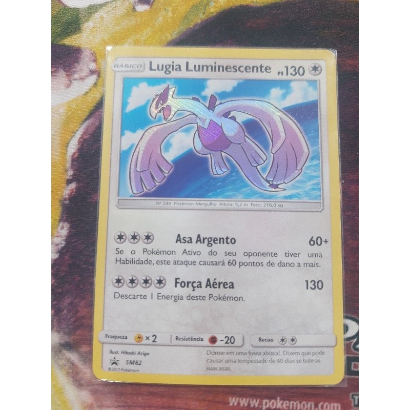 Carta Pokémon Lendário Lugia Luminescente Sol E Lua 82