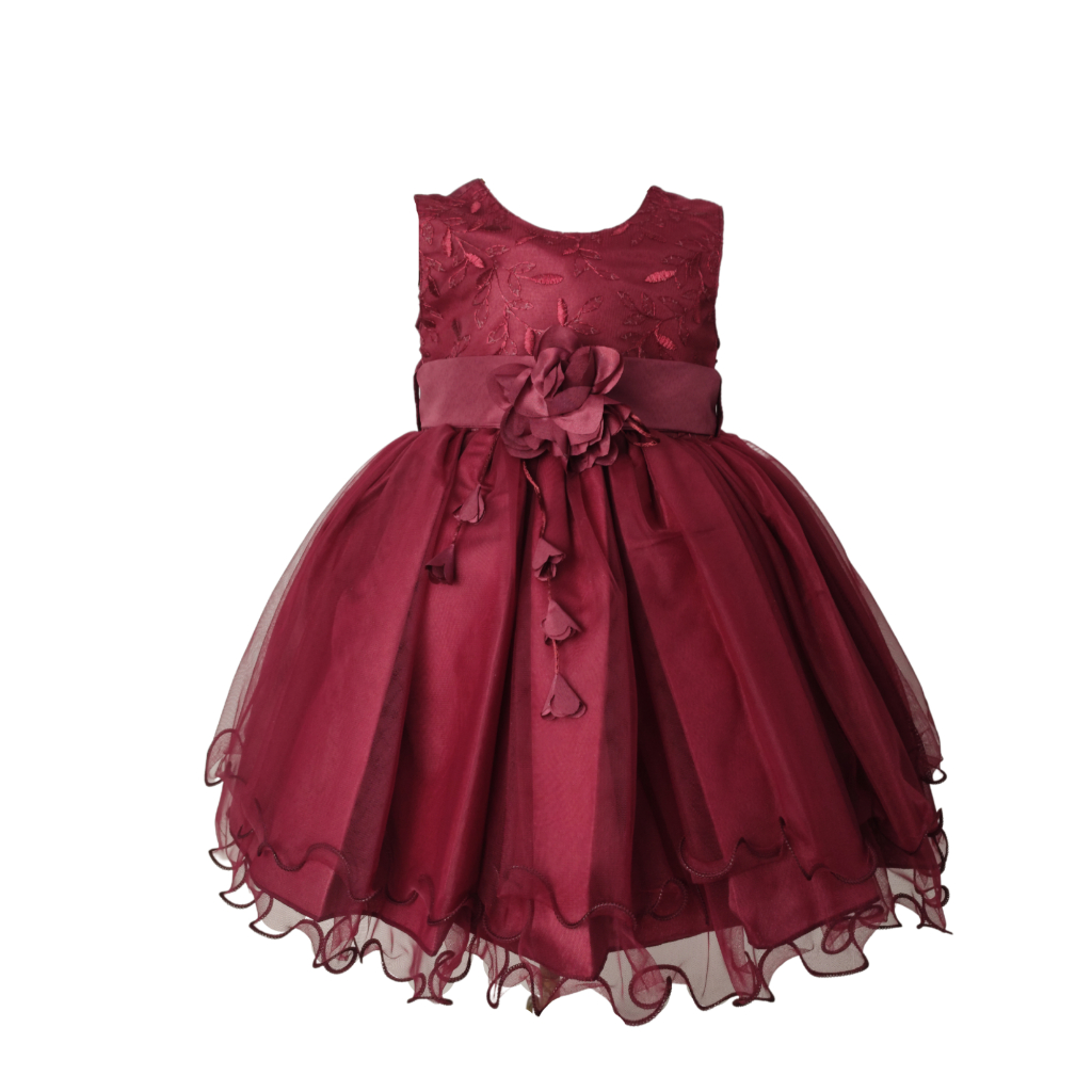 Vestido de Festa Infantil Vermelho Princesa Luxo - Xuxuzinhos Baby