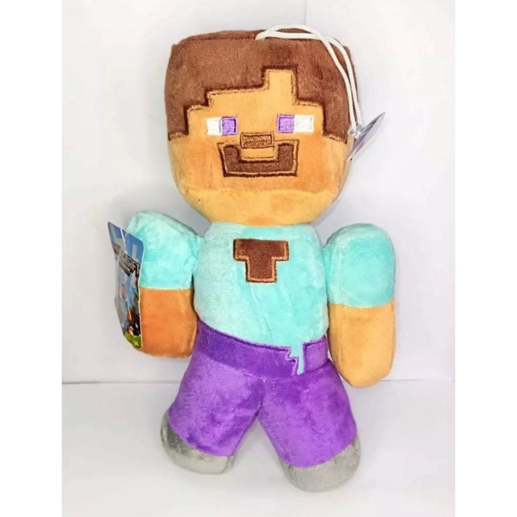 Boneco Pelúcia Musical Minecraft Brinquedo Enderman Creeper Steve Zumbi  Porco Moosroom | Shopee Brasil