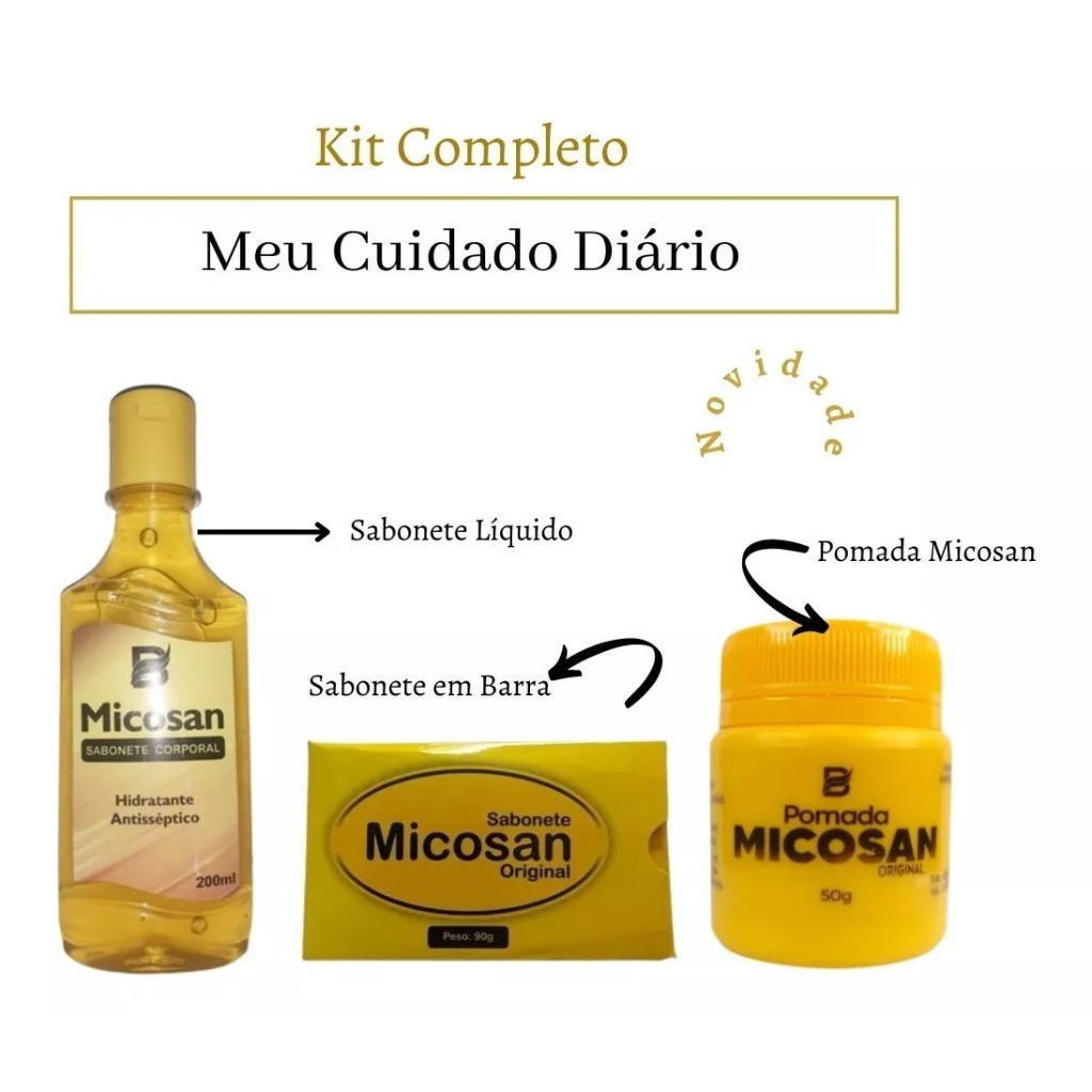 Kit Tira Manchas Micosan Completo Com Sabonete e Pomada 3 Itens