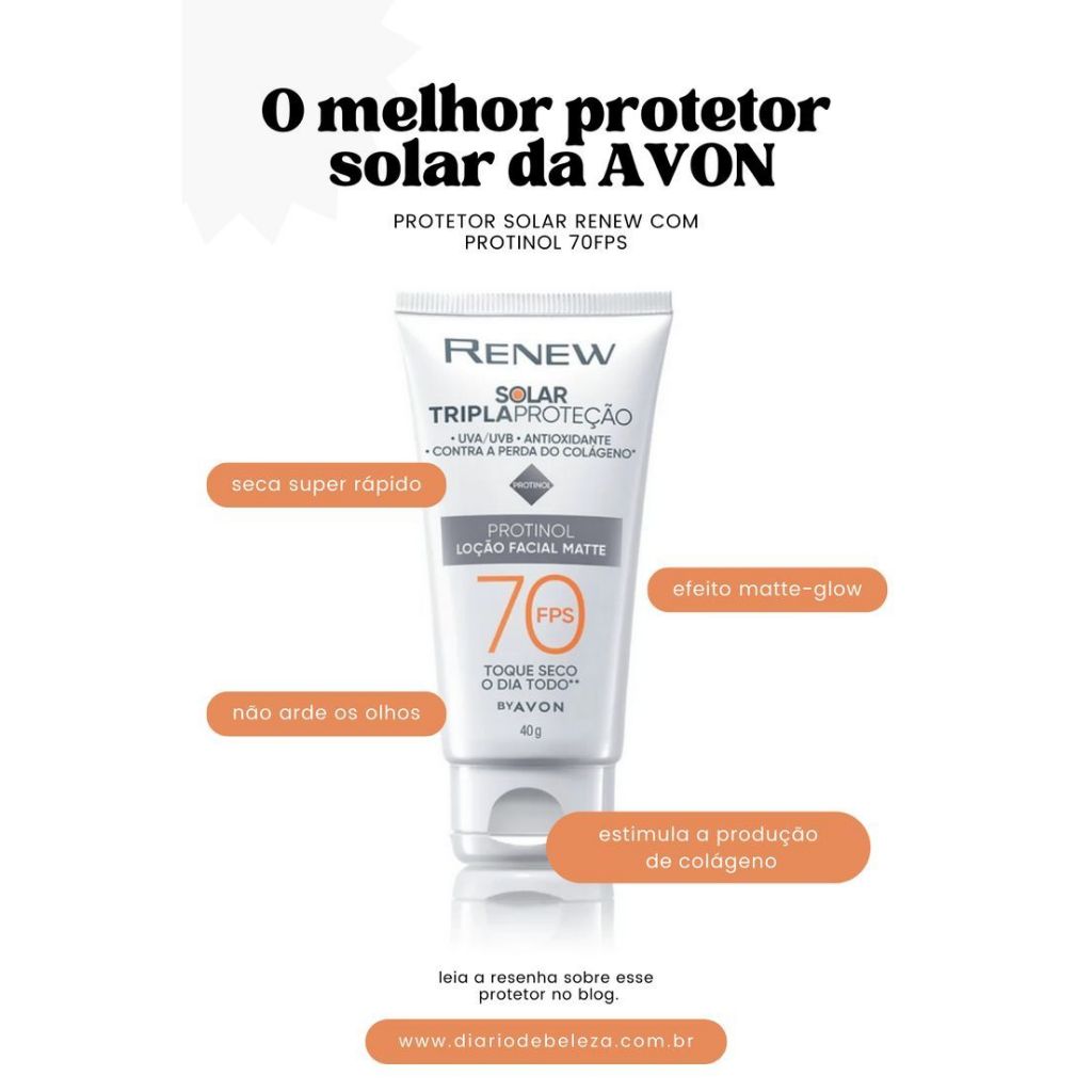Resenha] Protetor Facial Renew Solar FPS 70
