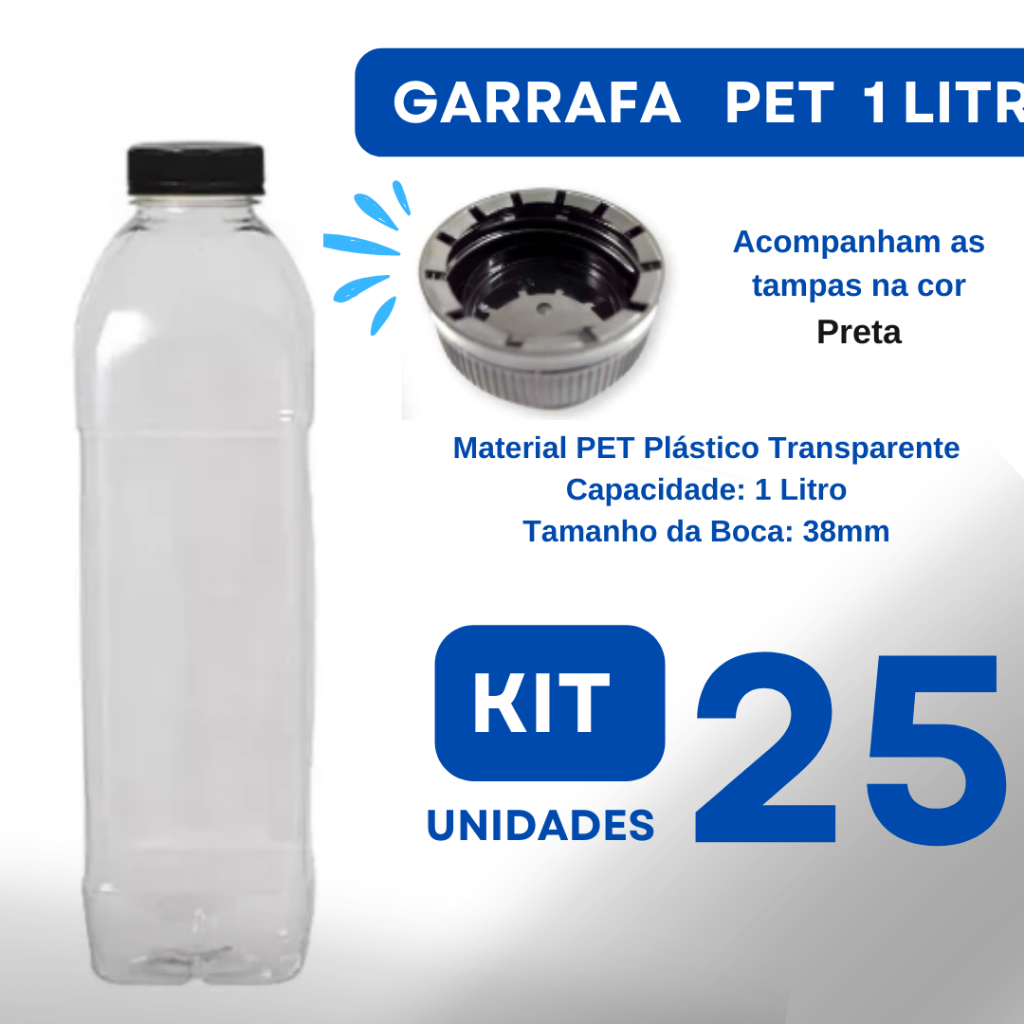 Garrafa PE Azul 25 Lt