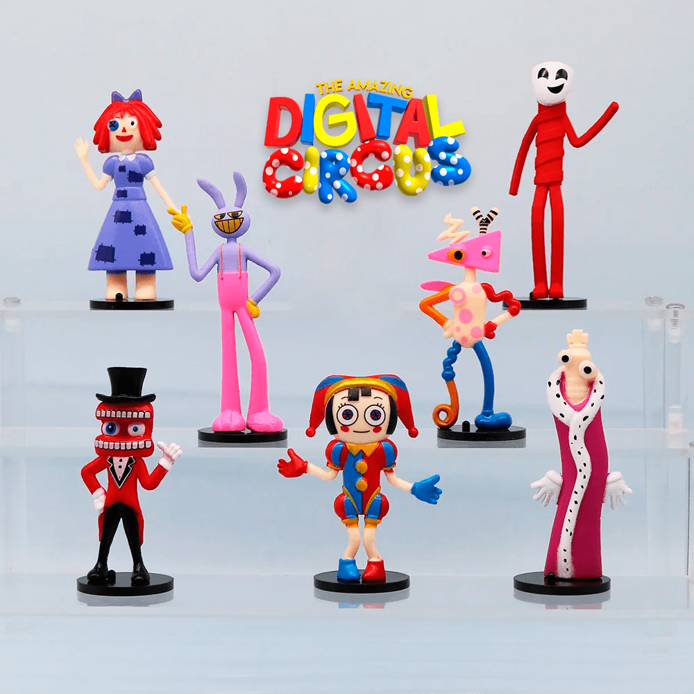 Kit 7 ou 8 ou 10 Miniaturas do Circo Digital - Pomni, Jax, Caine, Raghata,  Zooble, Kinger, Gangle - Action Figure Digital Circus - Selecione uma opção  | Shopee Brasil