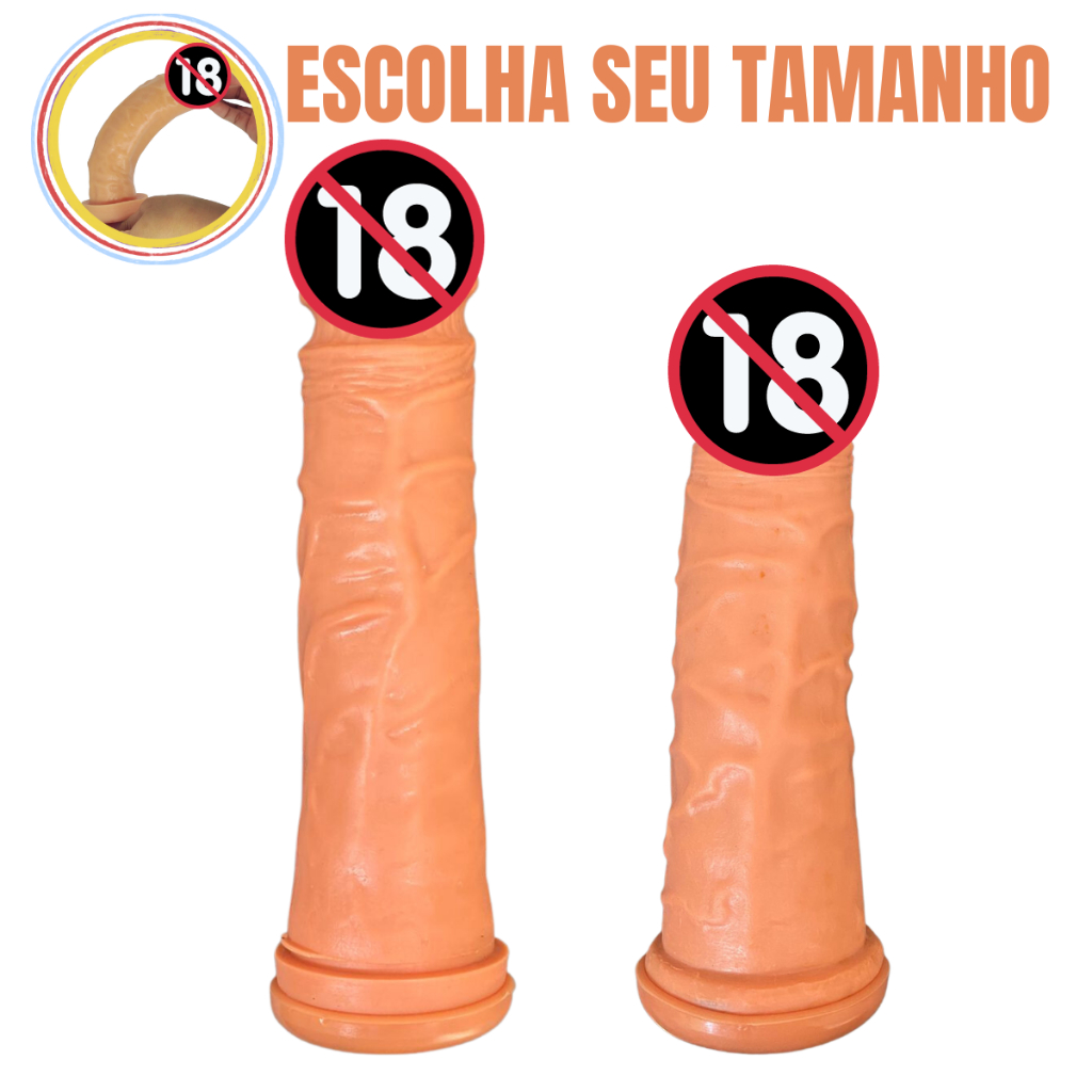 Penis De Borracha Macico Escolha Seu Tamanho Pinto Sex Shop Sexy Silicone  Pau