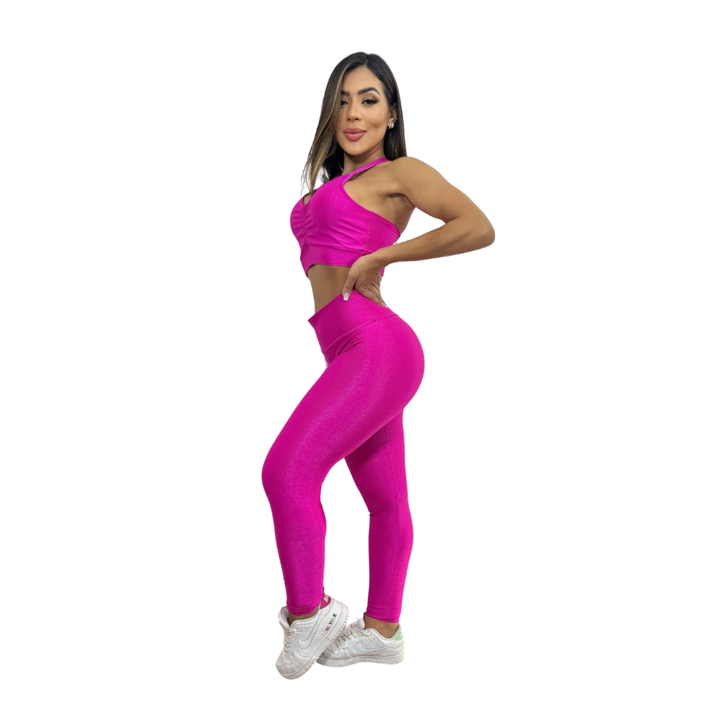 Legging Canelada Rosa Chiclete