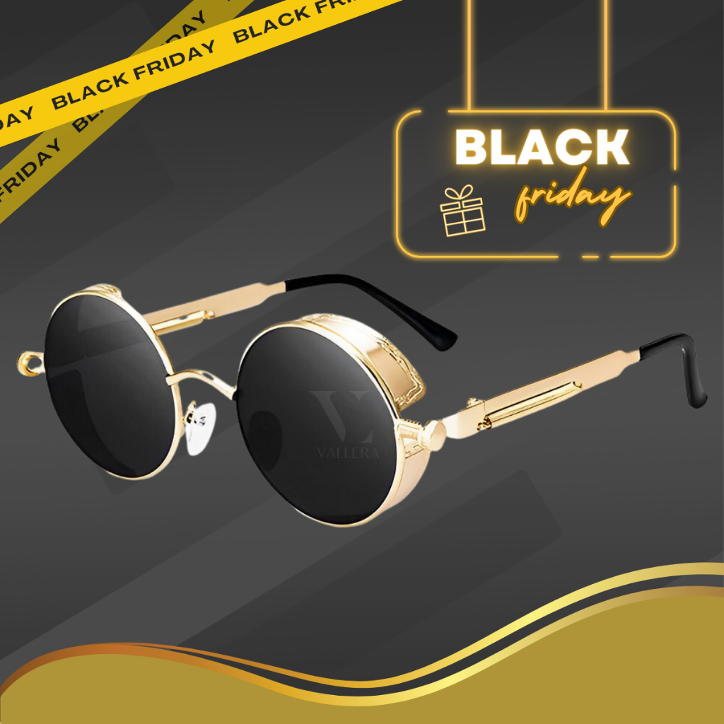 Óculos de Sol Alok Steampunk De Aço Sol Masculino PROMO RF099-1