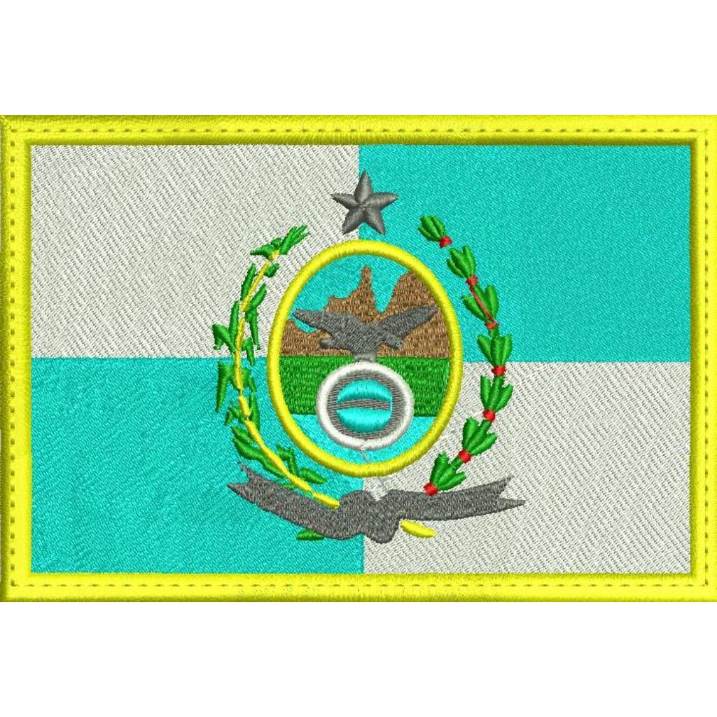 Patch Bordado Bandeira do Brasil Negativa 7x5 cm - Plastyc On