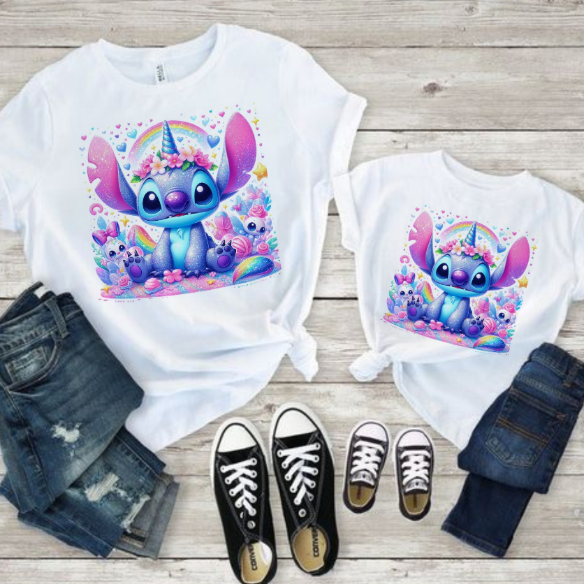 Blusa unicornio mae fashion e filha