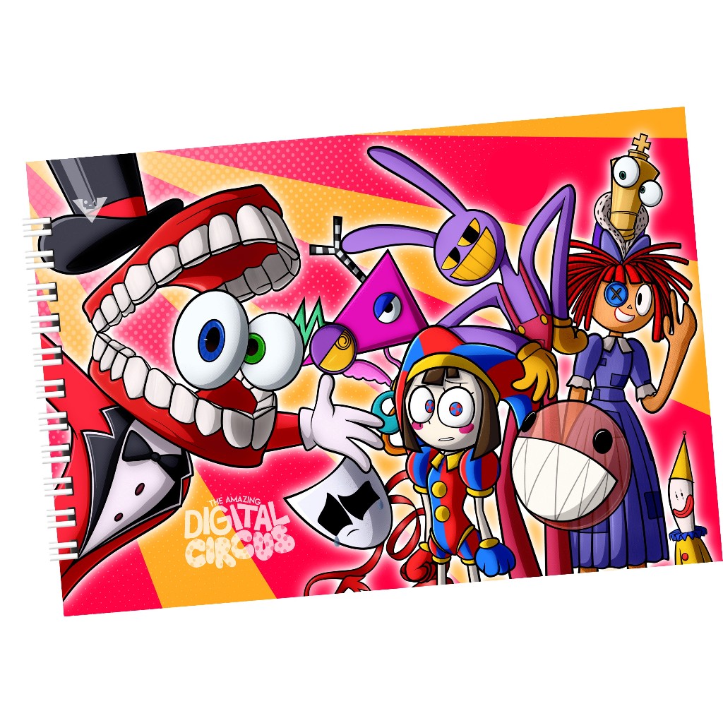 Caderno de Desenho Grande The Amazing Digital Circus O Incrível Circo  Digital 19x27 cm Capa Dura | Shopee Brasil