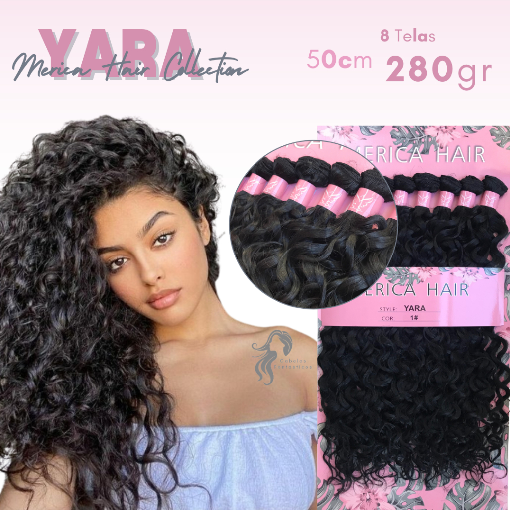 Cabelo Cacheado 100% Orgânico Fibra Premium Mérica Hair 50cm | Shopee Brasil