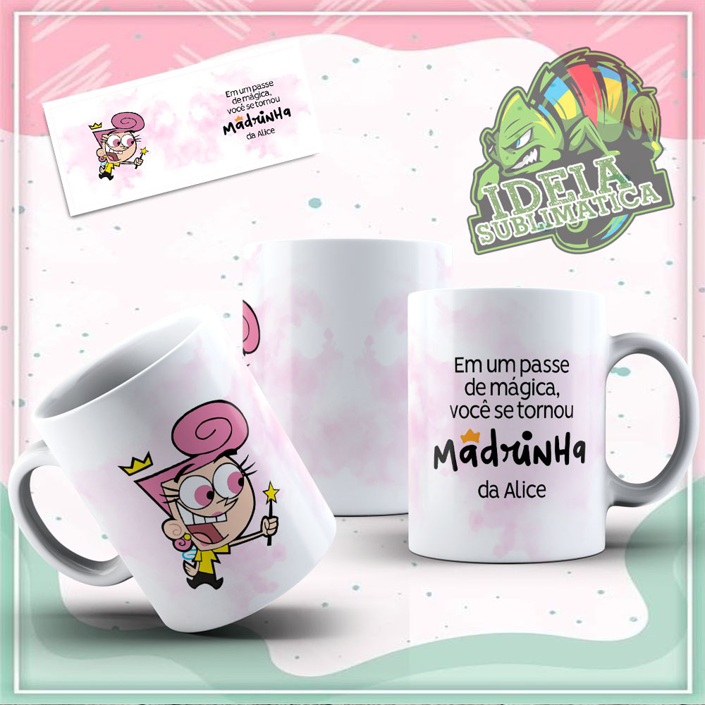 CANECA PERSONALIZADA PADRINHOS MAGICOS MADRINHA DINDO DINDA EM UM PASSE DE  MAGICA VOCE SE TORNOU | Shopee Brasil